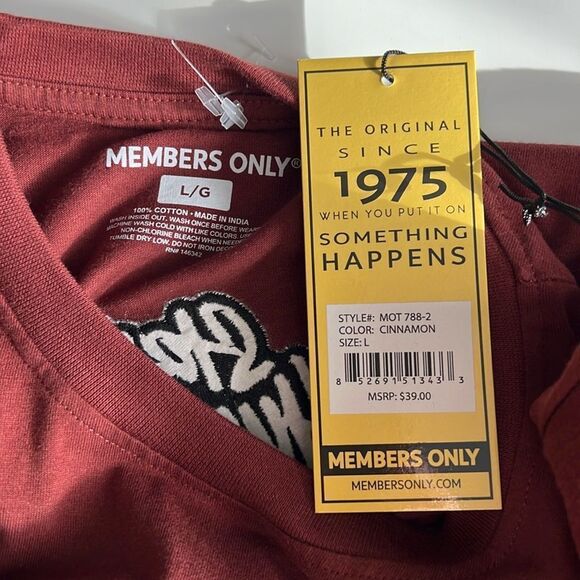 Members Only Men's Embroidered Teddy BearT-shirt size L - Picture 4 of 7